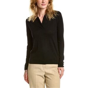 Brooks Brothers Silk-Cashmere Shawl-Collar V Neck Sweater Size Small